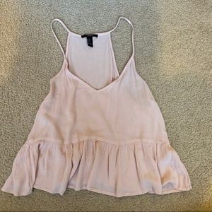 FOREVER 21--SOFT PINK PEPLUM TOP